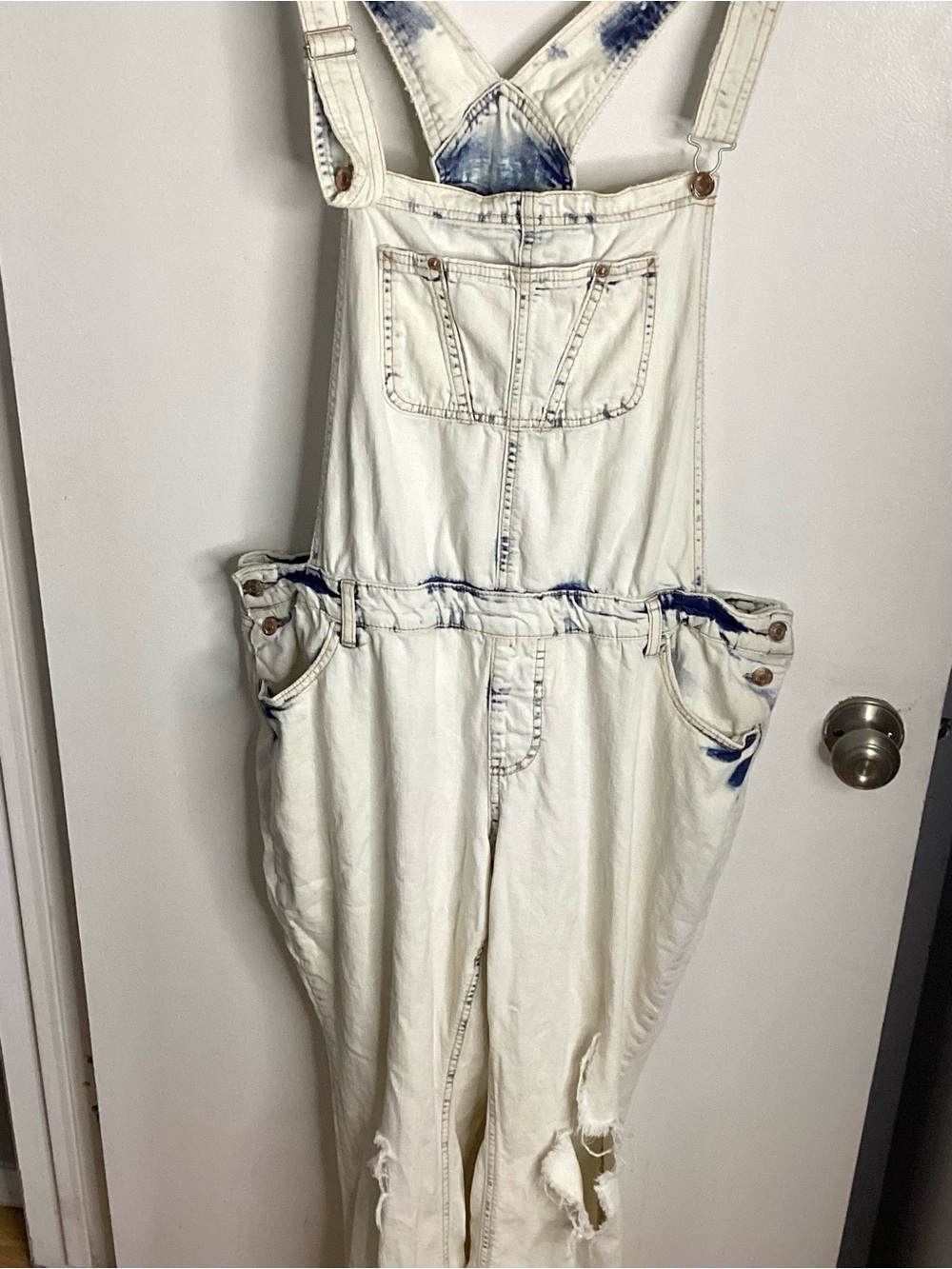 Rare Vtg Mossimo Acid Wash Denim Overalls with Blue Accent 14/16